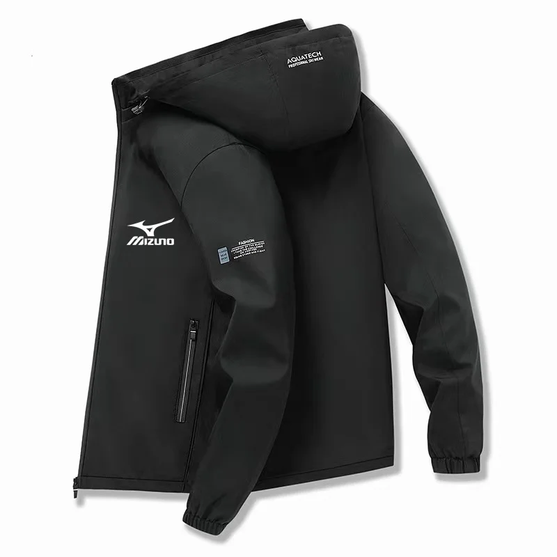 

Мужская куртка Mizuno 2023 с принтом-это высококачественная, дышащая, однотонная куртка с большим, свободным кроем для мужчин