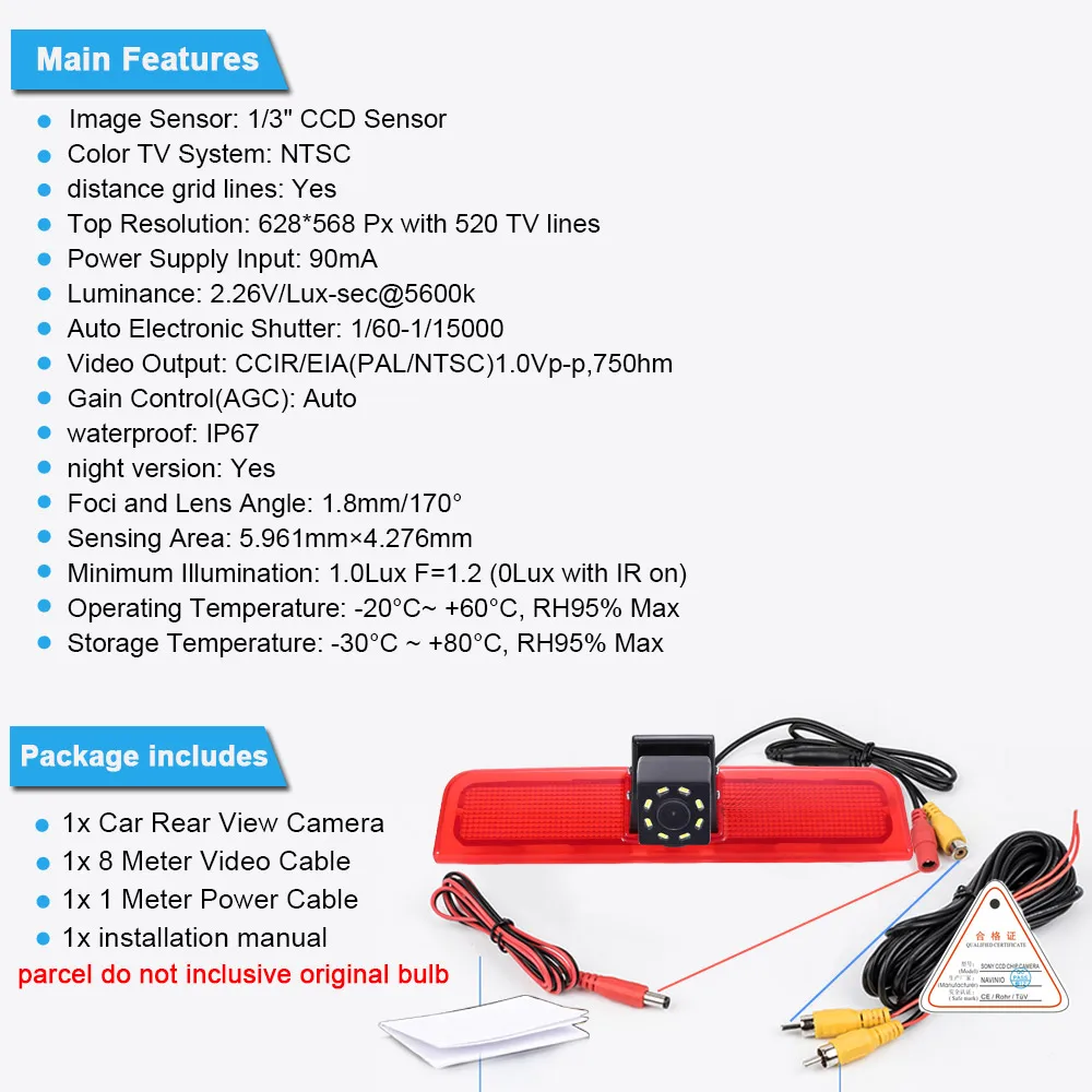 Камера заднего вида для Vw Caddy Life 2K Facelift 1 kasten 2KA 03-14