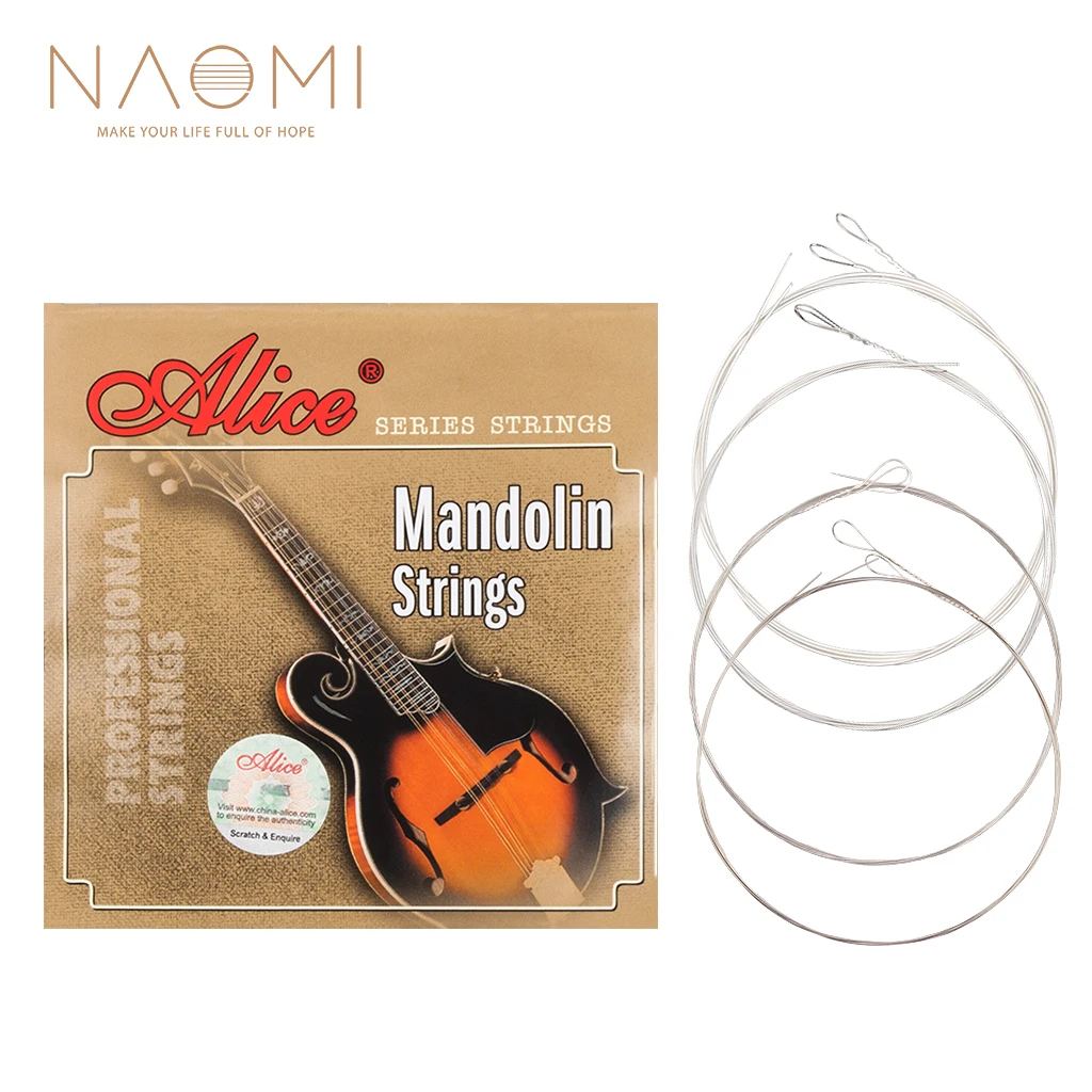 

NAOMI 1 SET Alice AM03 Mandolin Strings Plated Steel & Coated Copper Wound Strings Guitar Family Instruments