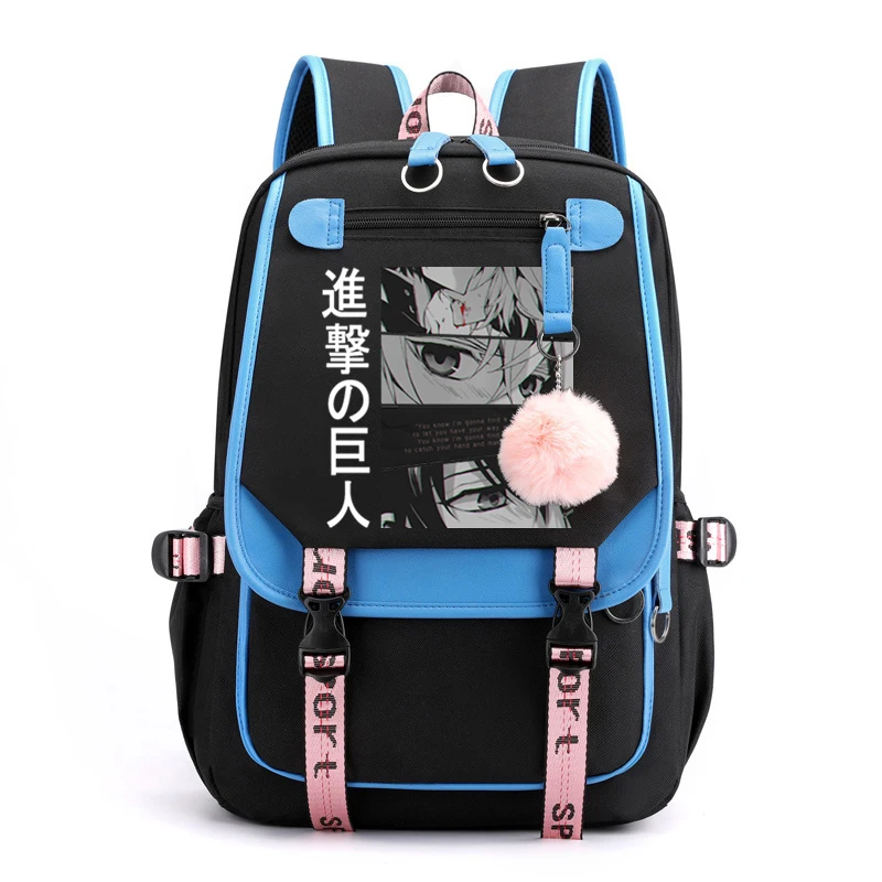 

Attack on Titan Levi Ackerman Eyes Print Backpack Students School Bag Teenage Girls Boys Laptop Backpacks Travel Bag Men Bookbag