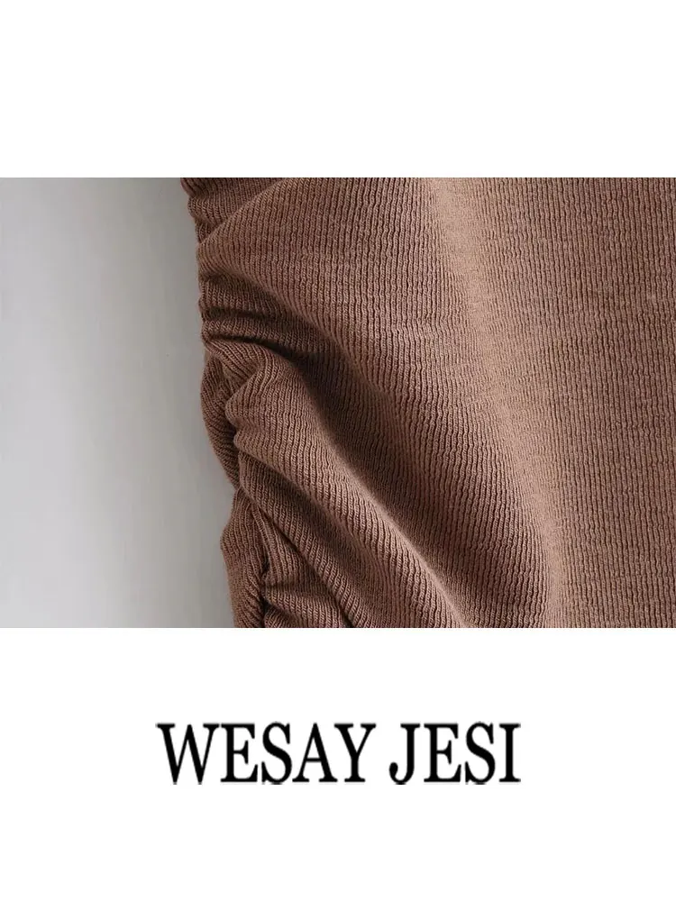 WESAY JESI 2022 Y2k однотонная уличная одежда с длинными рукавами футболка Корейская