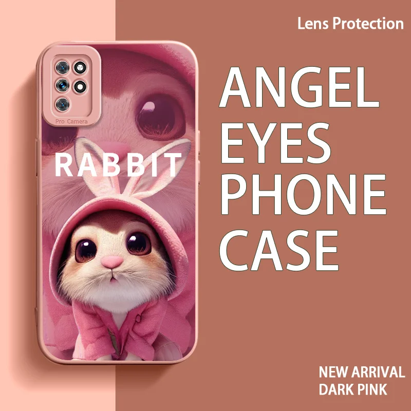 

Case for Infinix Note 10 11S 11 8i Note 10 Pro NFC Smart 5 6 Hot 10 Lite Zero X X Neo Big Eyed Double eared Rabbit