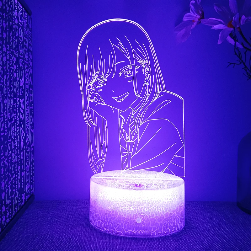 Sono Bisque Marin Kitagawa Anime Figure 3d Led Lamp Bedroom Manga Colours Chargeable Night Lights Acrylic Portrait Room Decor