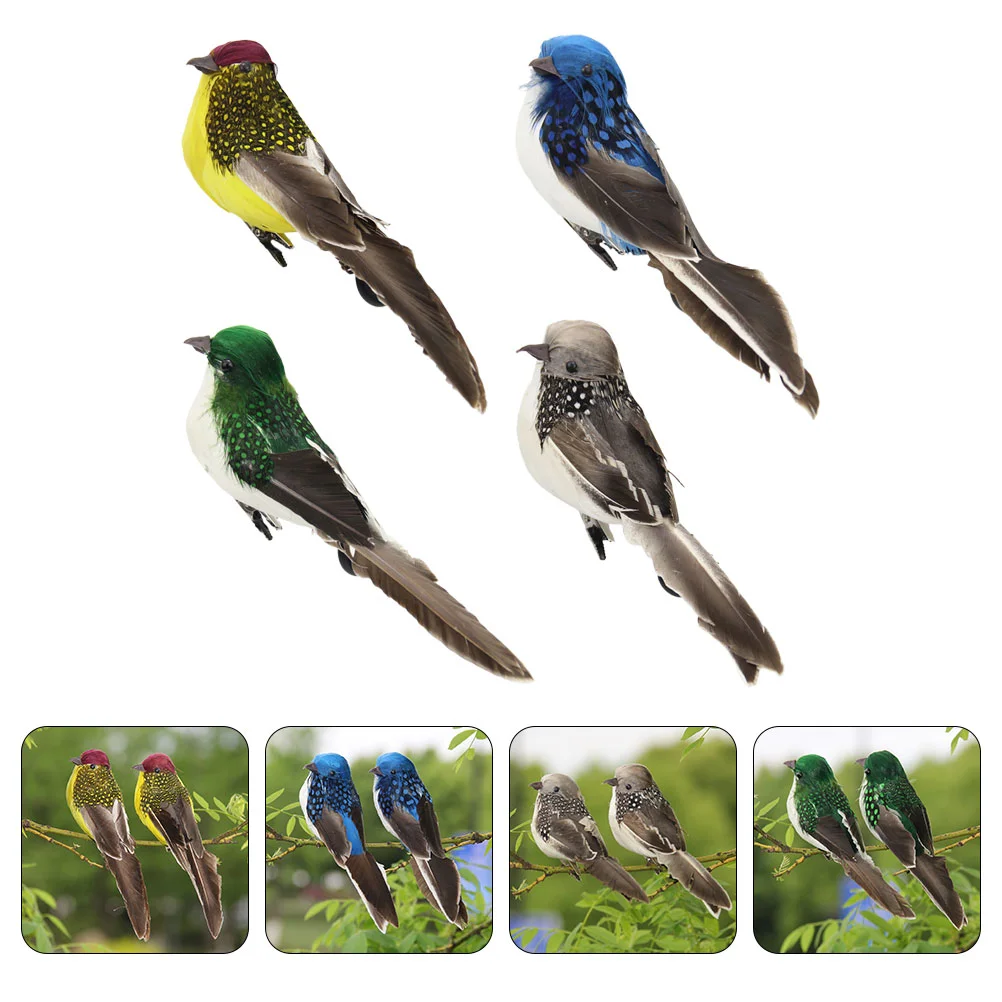 

Bird Birds Garden Fake Artificial Decor Feathered Lifelike Statue Ornaments Clip Figurestatues Decorative Simulation Outdoor
