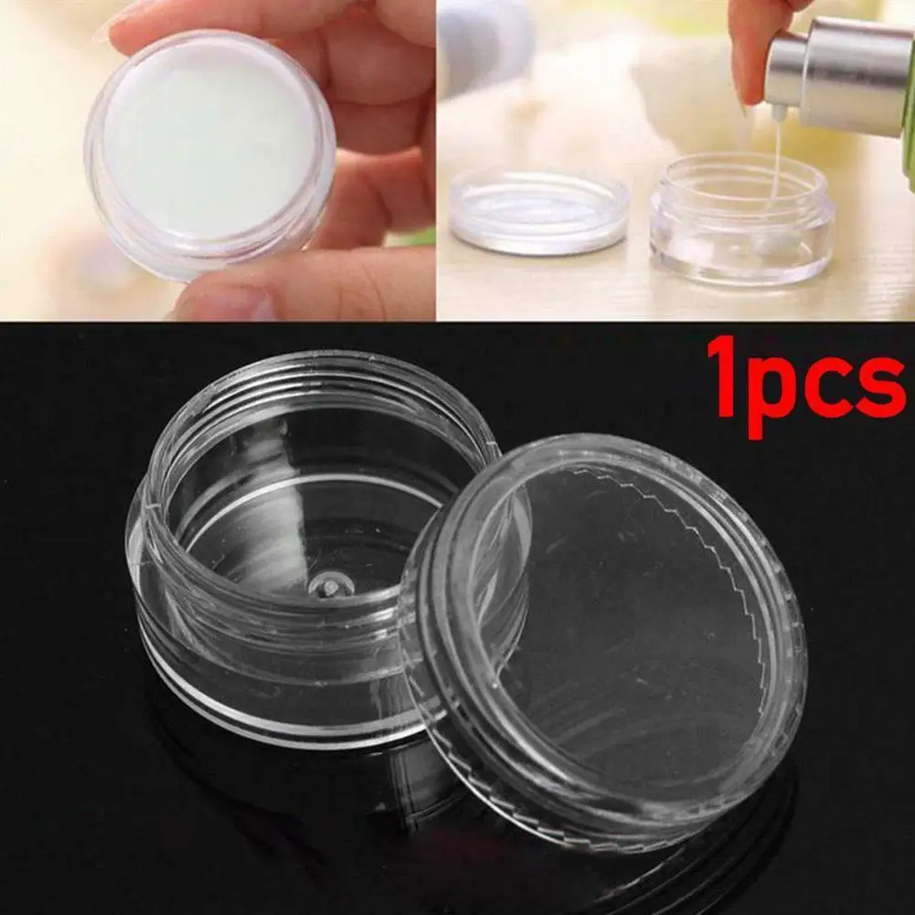 

10PCS Cream Sample Plastic Bottle Cosmetics Packaging Box Bottle Make Up Jar Refillable Transparent Bottling