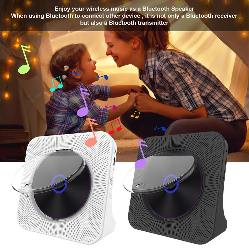 Fm Radio Wall Mountable Retro Bluetooth-compatible Music Disc Album Bluetooth Boombox And Led Screen New