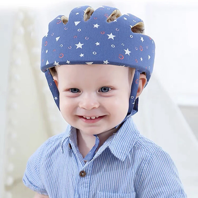 

Cotton Infant Toddler Safety Helmet Baby Kids Head Protection Hat for Walking Crawling Baby Learns To Walk The Crash Helmet