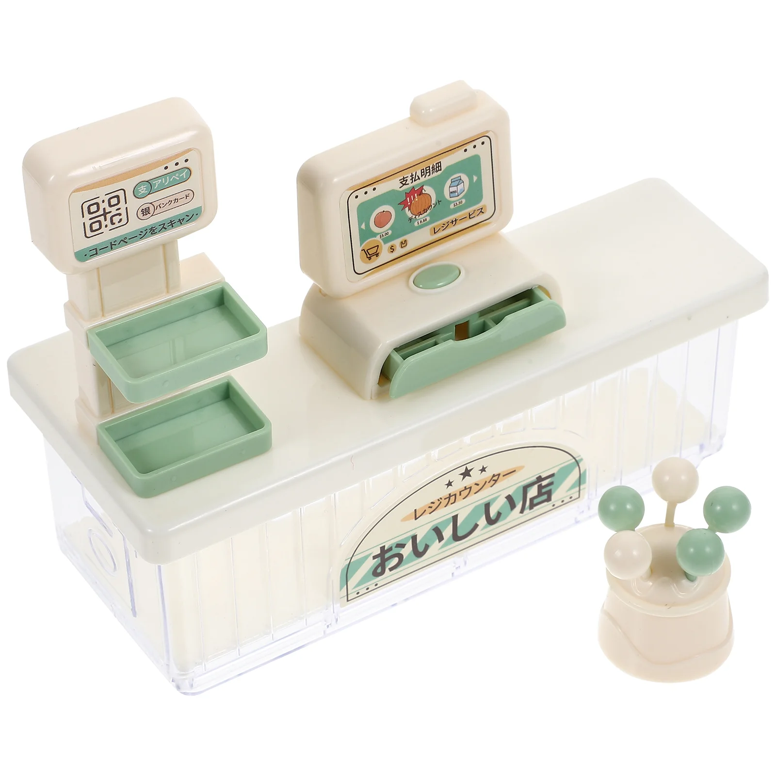 

Mini Toys Ornaments Playing House Prop Supply Miniature Cash Register Cartoon Simulated Plastic Simulation