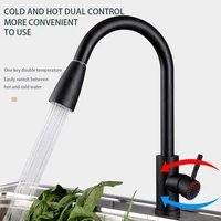 kitchen faucet cold and hot pull out 360 rotate black basin mixer tap kitchen accessories deck mounted sinks stainless steel