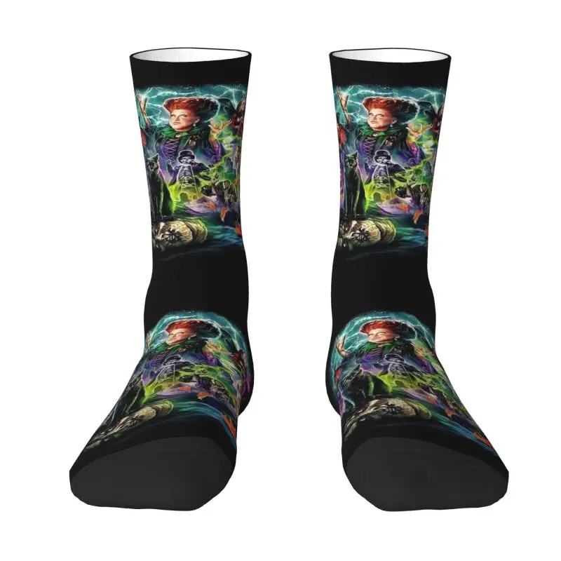 

Забавные мужские носки Hocus Хэллоуин ведьма Pocus, удобные теплые носки унисекс с 3D принтом Короткие носки