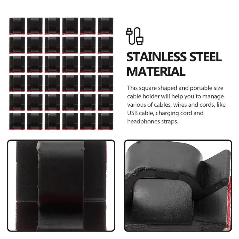 50 шт. самоклеящиеся Кабельные Зажимы для наушников |