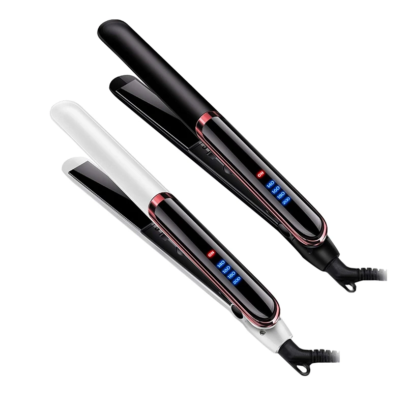 

A06I Hair Straightener For Straight Hair Curly Hair Dry-Wet Dual Purpose Flat Iron Led Digital Straightening (Black)