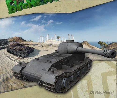 DIYMyModeI простая версия № 03 VK 72 01 Танк DIY Бумажная модель ручной работы набор игрушек