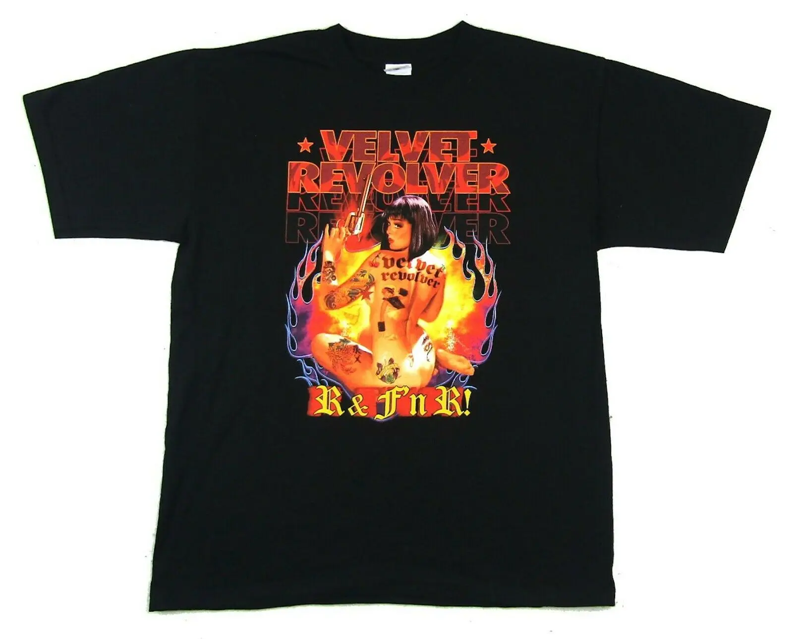 

Velvet Revolver Tattoo Girl 2005 Tour Black T Shirt New Scott Weiland