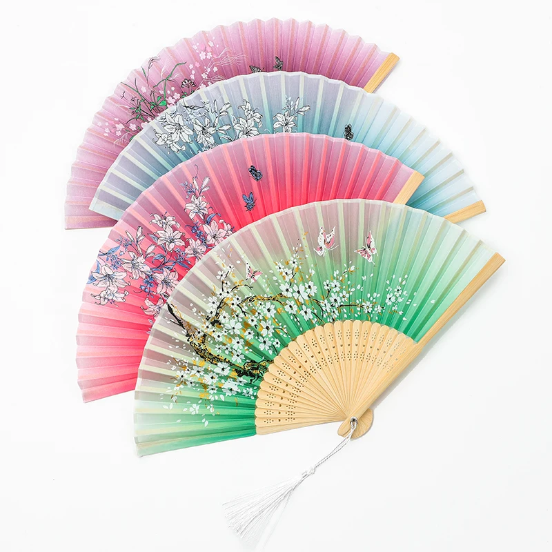 

Chinese Japanese Style Custom Small Bamboo Folding Hand Fans For Bulk