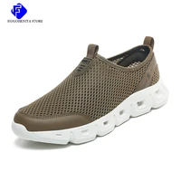 2022 summer new men sneakers breathable mesh slip on vulcanize casual shoes outdoor non slip lightweight men shoes big size 48