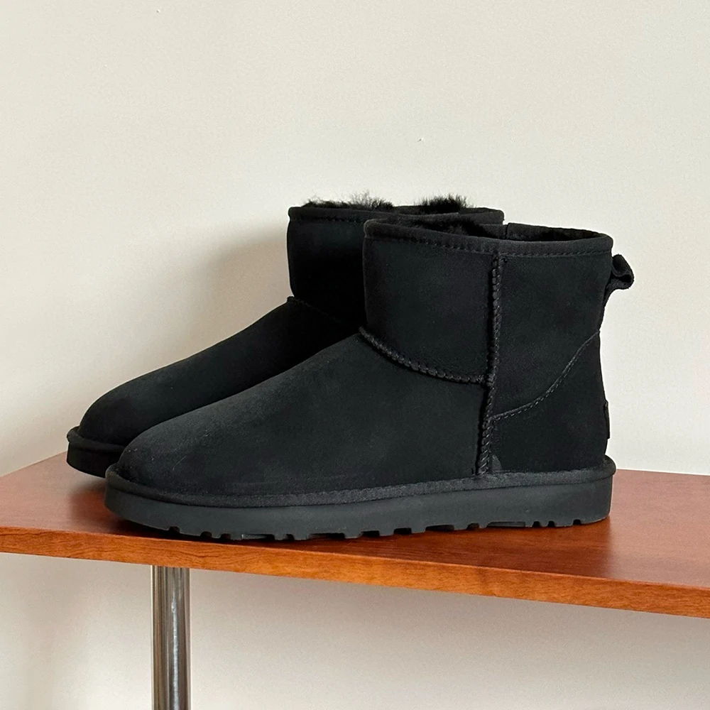 Зимние ботинки женские Tazz Platform Ultra Mini 2024 новые зимние короткие из овчины шерсти