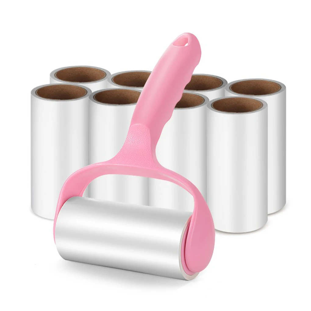 Lint Rollers Pet Hair Remover Dust Roller Clothes Carpet Sticky 10cm Roll Brush Kit |