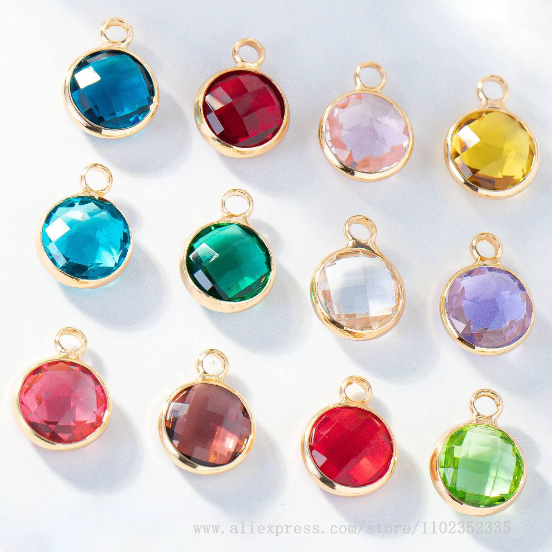 12 шт./пакет цветной кристалл декабрьский набор камней на день рождения 8 мм