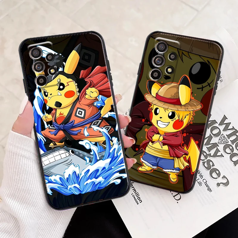 

Bandai Pokemon For Samsung A20 A21 A22 4G 5G Phone Case Coque Black Soft Silicone Cover Back Carcasa