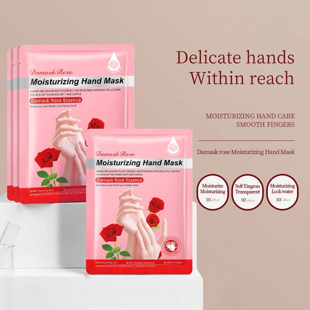 

1Pair Exfoliating Nourish Hand Cream Whitening Skin Care Repairing Cuticles Rose Moisturizing Hand Mask Hand Care Mask