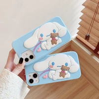 sanrio cinnamonroll kawaii 3d cartoon phone cases for iphone 13 12 11 pro max mini xr xs max x soft silicone for girls y2k cover