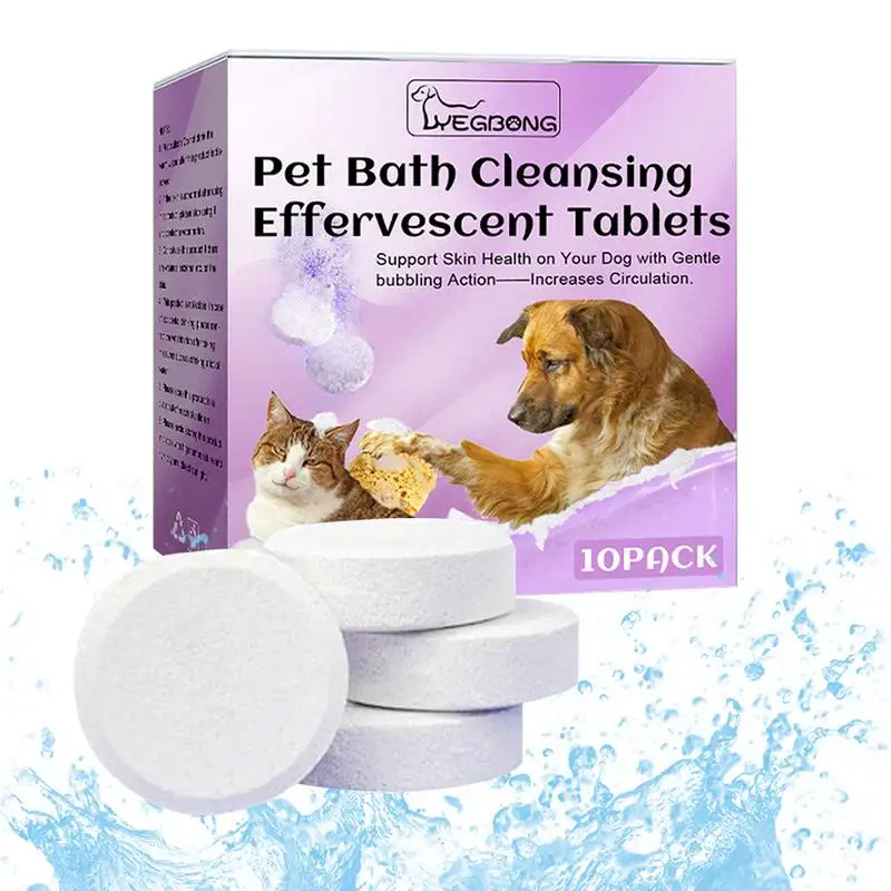 

Pet Cleaner Effervescent Tablet Natural Pet Cleaning Fizz & Fresh Deep Cleaning Foam Household Pet Cleaning Tablets With Easy