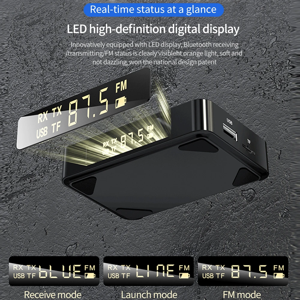 Перезаряжаемый цифровой адаптер Bluetooth 5.4 Bluetooth-приемник передатчик пульт