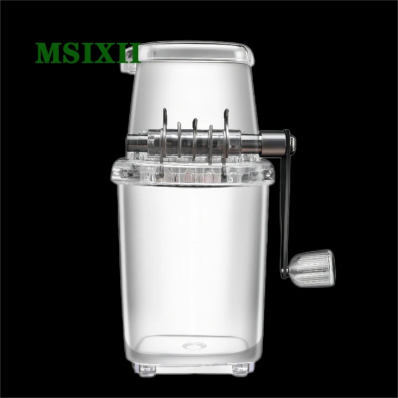 

Ice Crusher Manual Shaver Ice Chopper Slushies Smoothies crushing tool Fried ice machine Transparent DIY children snack