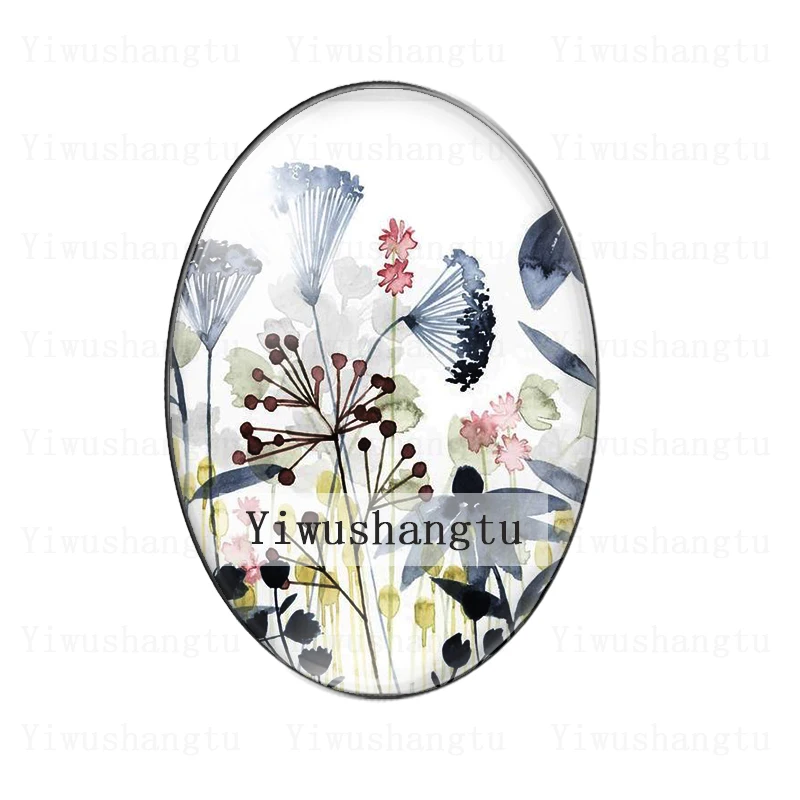 Красота винтажные чернила цветы травы изображения картина 13x18 мм/18x25 мм/30x40 мм