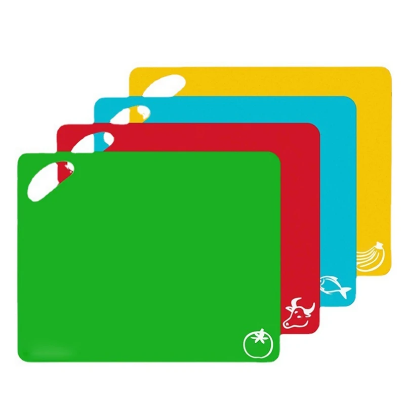 

Набор кухонных пластиковых разделочных досок, сверхтолстые гибкие коврики для разделочной доски с цветовым кодом, оборудование для пригот...