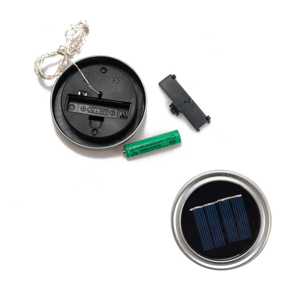 6 шт. светильник с крышкой и гирляндой 2 м 20 светодиодов |