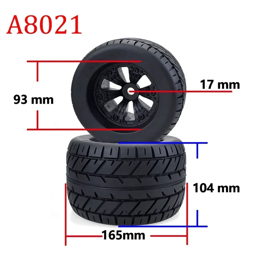 ZD 2PCS RC Колеса 170MM Monster Truck Шина 17mm Hub Hex для 1/8 Car Off-Road HPI Redcat Rovan Savage Racing Cars