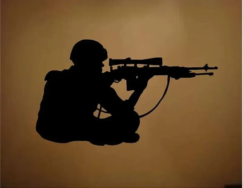 Военный солдат армия мужская Наклейка на стену большой размер виниловые