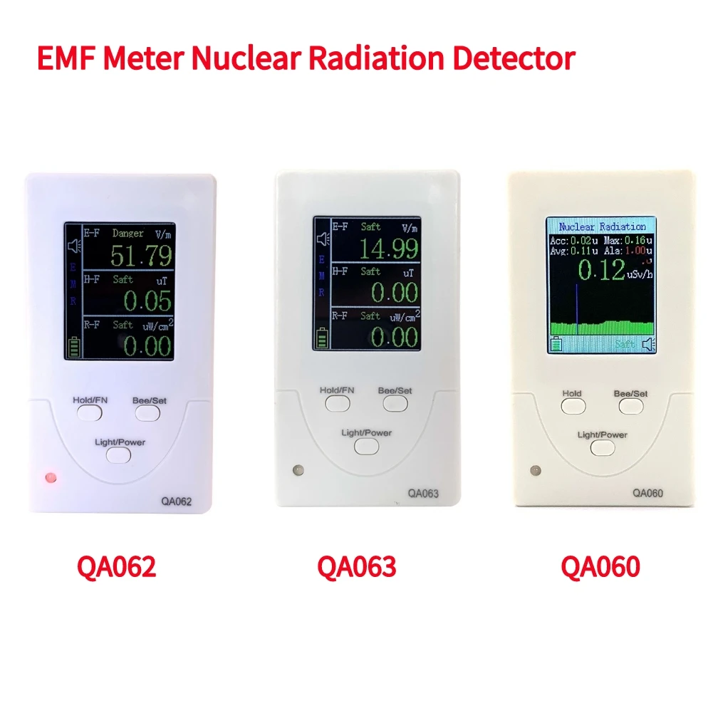 

QA060 QA062 QA063 Nuclear Radiation Detector Hard β γ-ray X-Ray Iodine Dosimeter Monitor Tester for Test Microwave Radiation