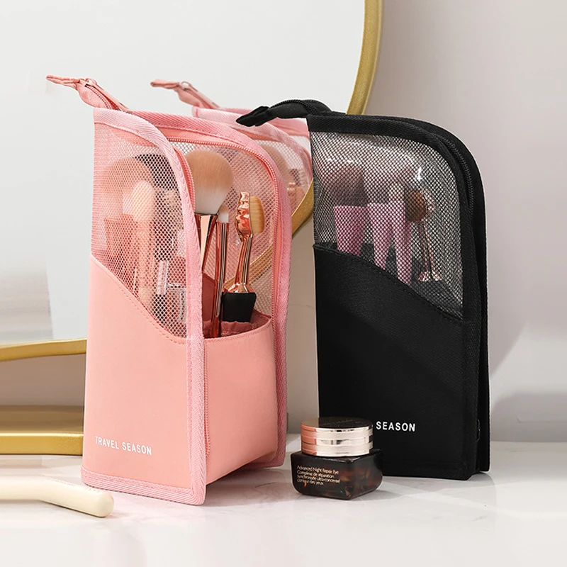 

1 шт., женская косметичка на молнии, с держателем