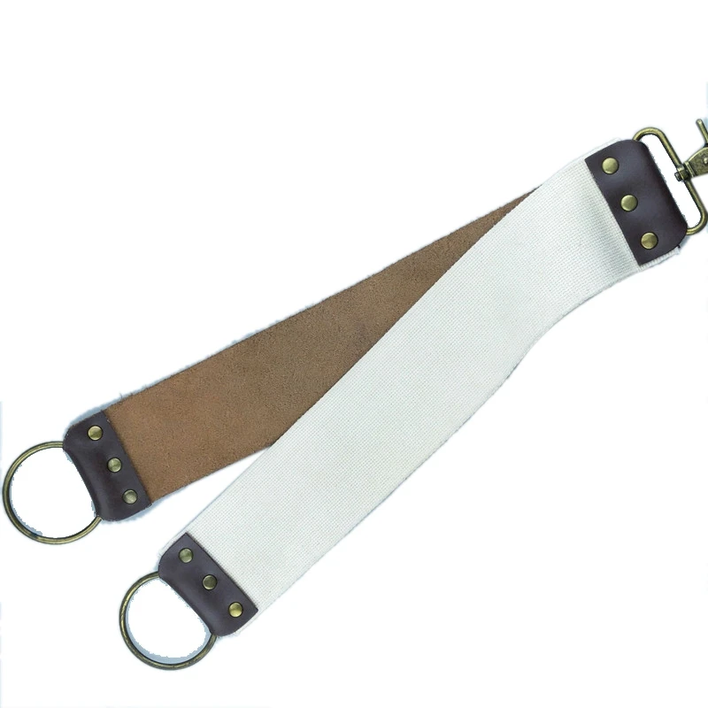 

Top Deals Leather Razor Strop Canvas Leather Sharpening Shaving Strop For Barber Straight Razor Fold Knife