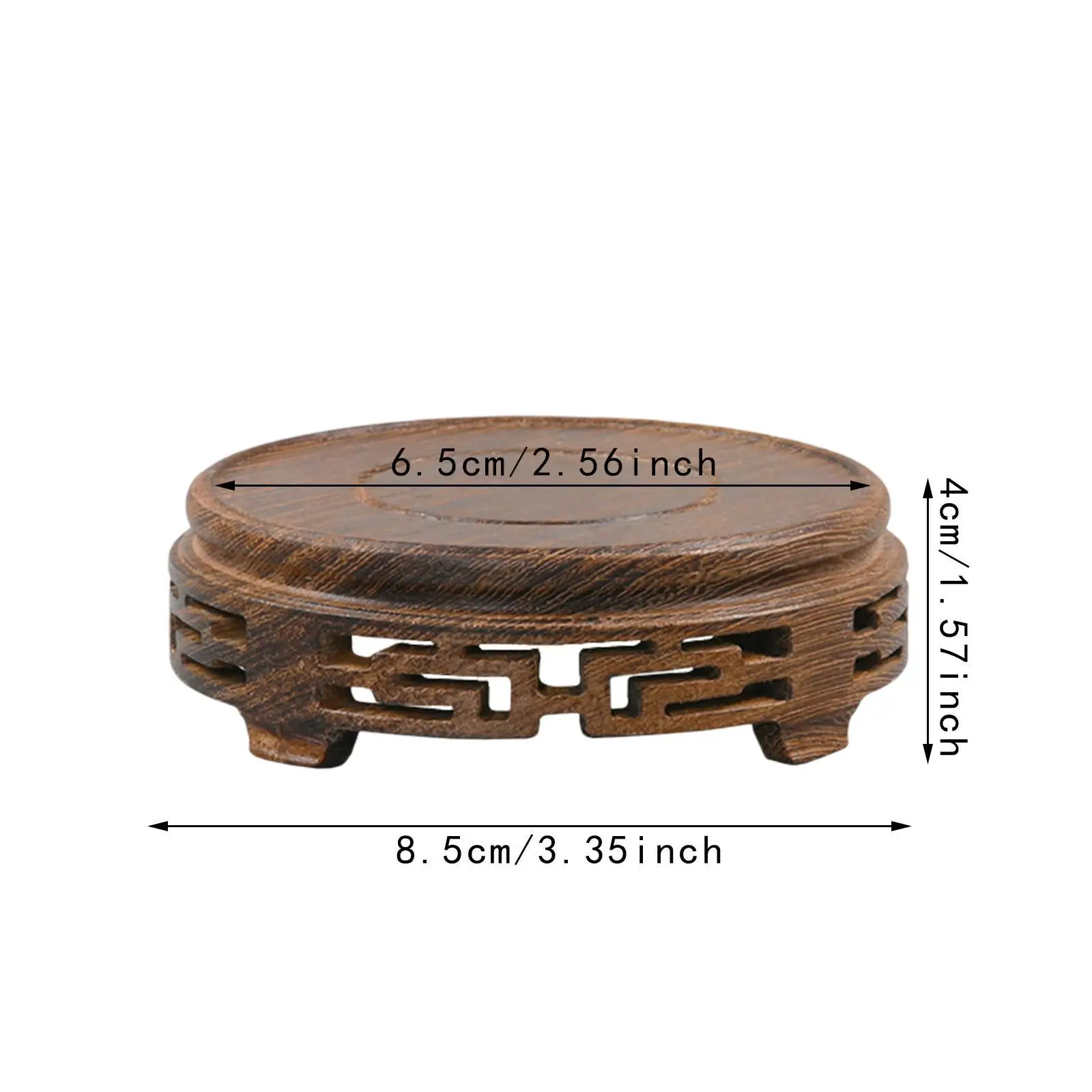 Круглая подставка для орнаментов деревянная цветов ретро-дизайн декоративная