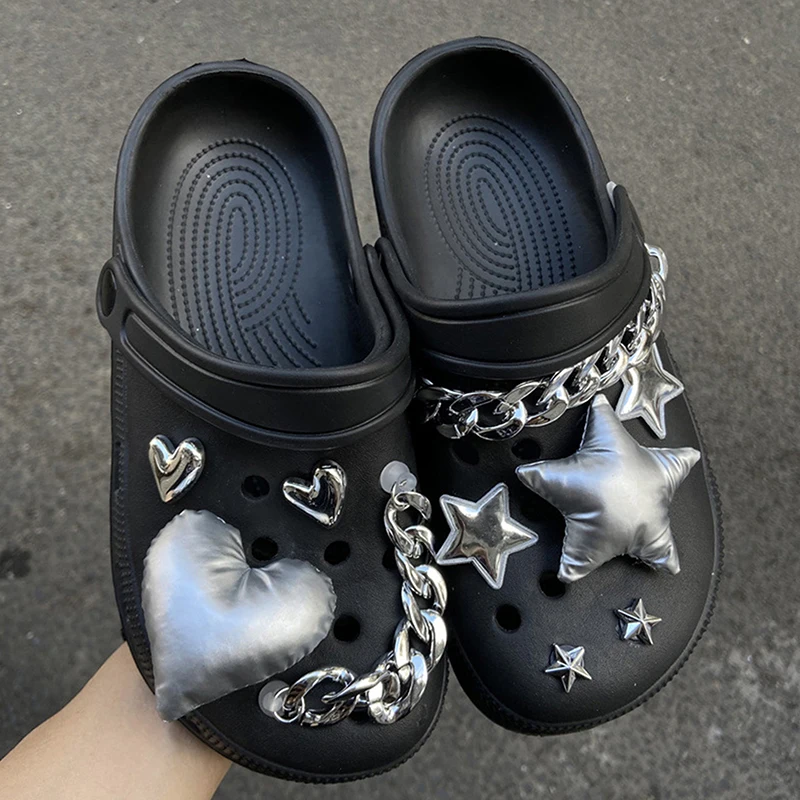 Y2K подвески для обуви DIY Красочные пятиконечные звезды декоративная пряжка