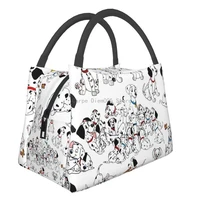 dalmatians dog lunch bag men women warm cooler insulated lunch boxes for office travel