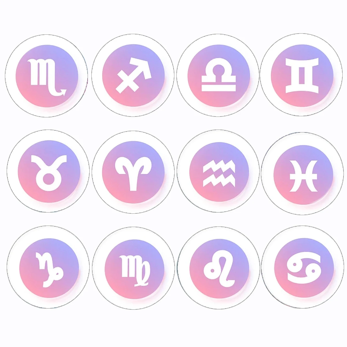 

Charm 12 Zodiac Signs Constellation 12 Pcs 12mm/16mm/18mm/20mm/25mm/30mm Photo Glass Cabochon Demo Flat Back Making Finding