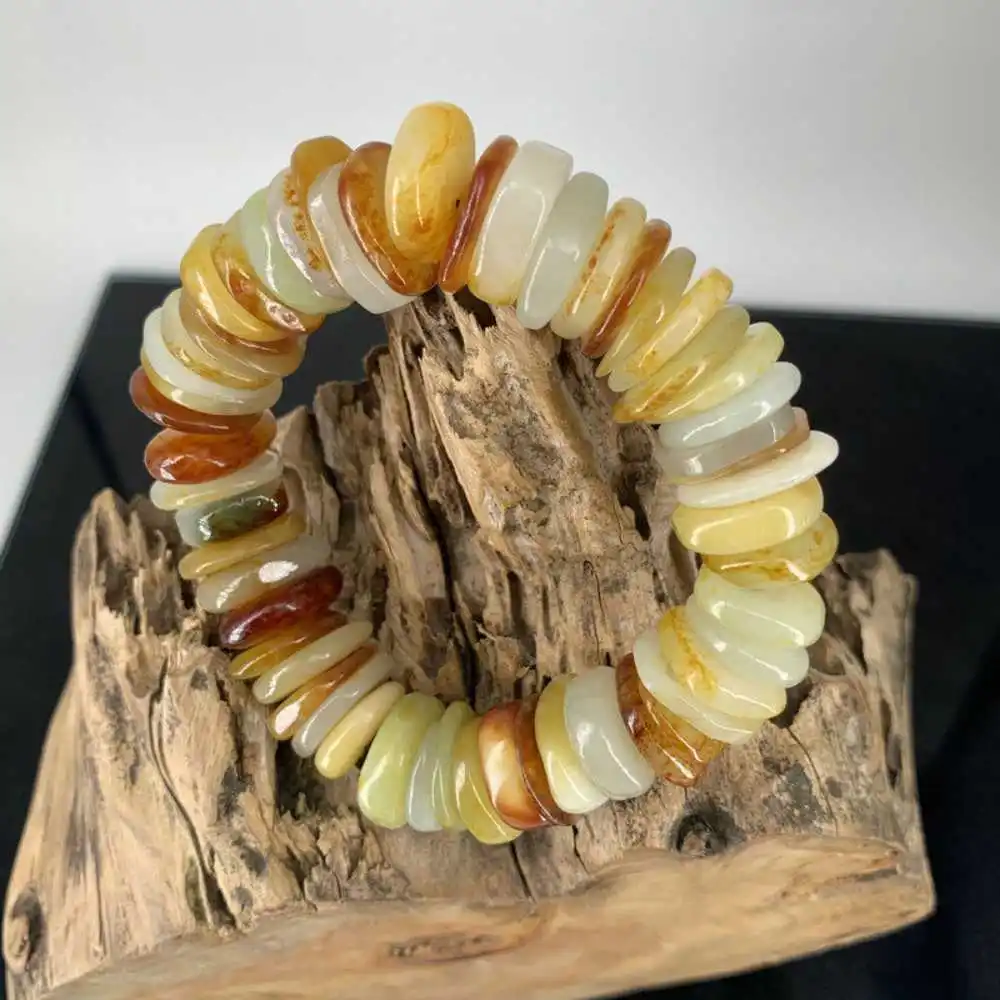 

100% натуральные нефритовые бусины из Абака, молитвенный браслет на удачу, семь чакр, Йога, умственная темная масса, буддизм, браслет, чакра