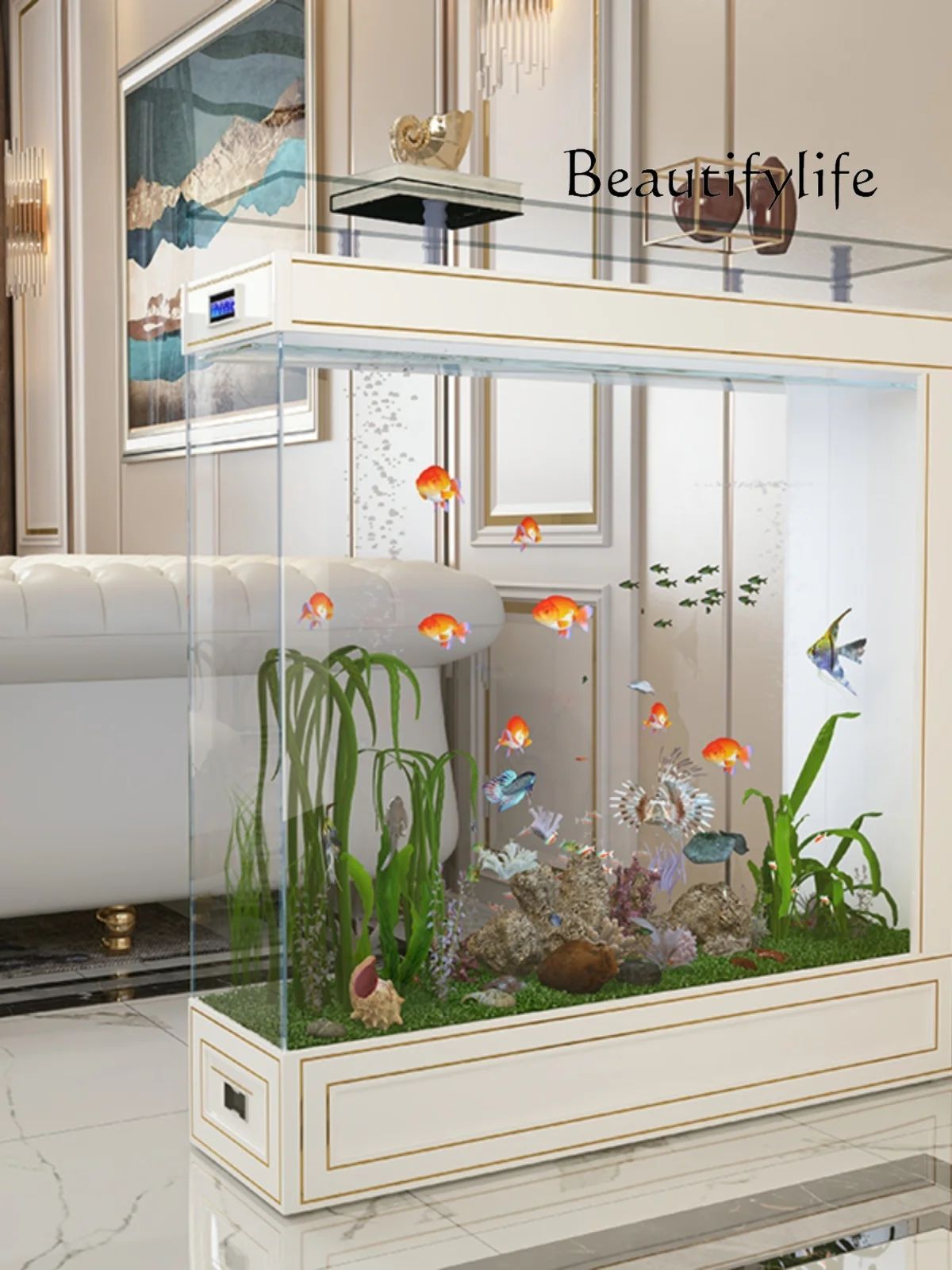 Новая легкая роскошная домашняя перегородка для гостиной встроенный аквариум