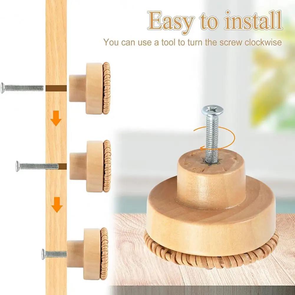 

6Pcs Cabinet Puller Single Hole Versatile Rust-Proof Wearproof Cabinet Pull Handle Drawer Puller Home Supplies
