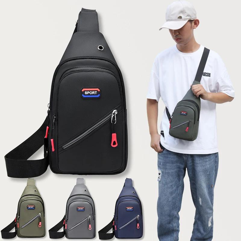

Men Fashion Multifunction Nylon Waist Shoulder Bag Crossbody Anti Theft Travel Purse Messenger Pouch Pocket Chest Bag For Male