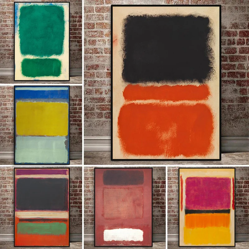 

Абстрактный принт Mark Rothko, картины на холсте с голограммой распылителем, картины для настенного искусства, гостиной, украшения интерьера дома без рамки