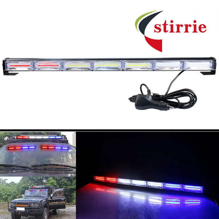 

7-section COB strip strobe lights car grid single row bar lights roof LED warning lights strobe lights car accessories