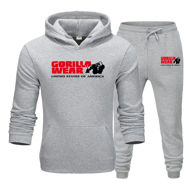 

2022 Brand Men Spring Autumn Jogger Sets for Men Clothing Tracksuit 2 Piece Hoodies and Pants Mens Sweat Suits Set Letter Print