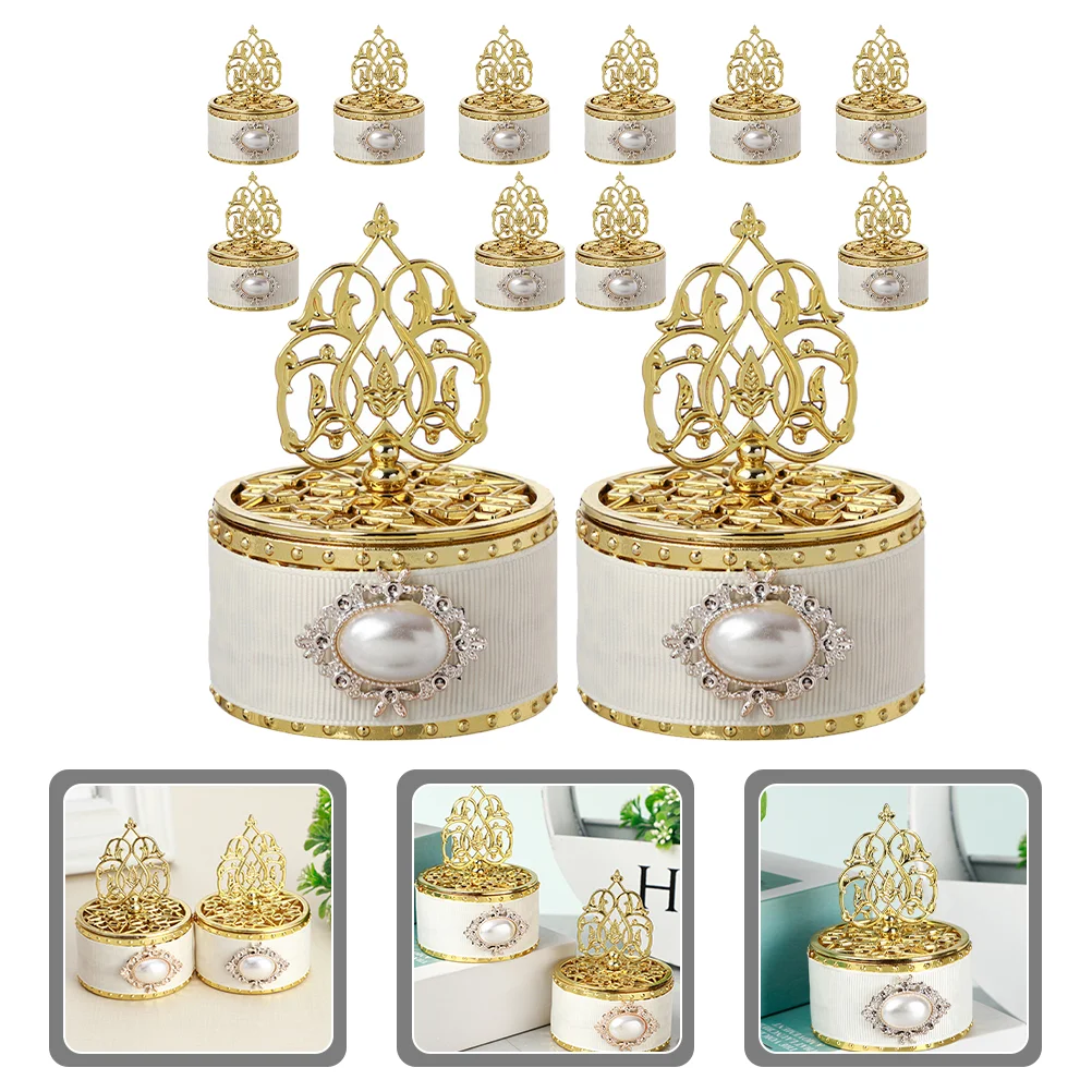 European Style Pearl Pagoda Candy Box Small Treat Boxes Cases Favor Containers Gift for Presents