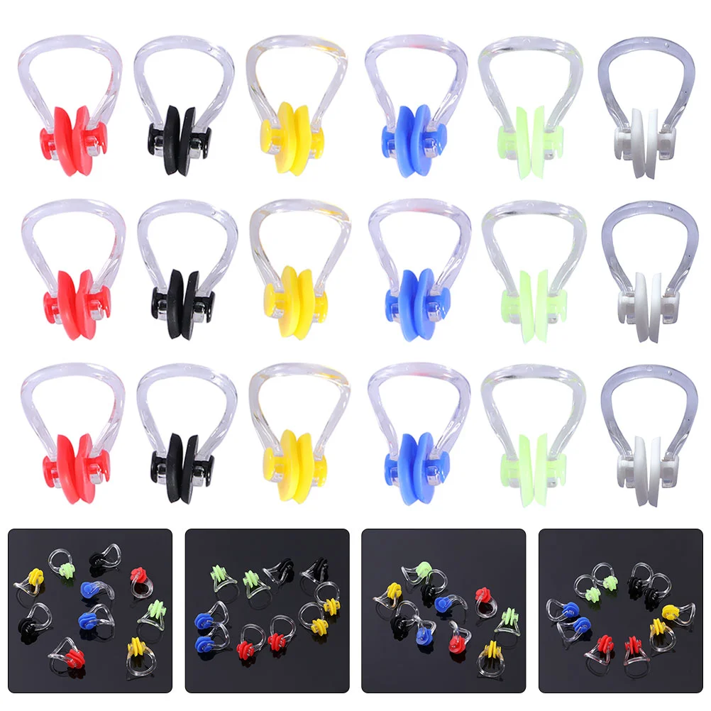 

20pcs Anti-choking Swimming Nose Clips Nose Protection Clips (Mixed Color)